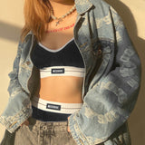 New Women's Clothing In Autumn And Winter 2025 Is Wearing A Colorful Umbilly Fashion Sling Vest Shorts Two-Piece Set Of Women 68HZ