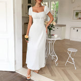 Dili Elegant Temperament Short Sleeve Shoulder Dress Dress Women's Dress 2025 Spring And Summer