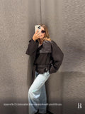Women's Clothing 2025 Autumn Temperament Fashion Collar Double Buckle Collar Collar Collar Collar Collar Collar Collar Collar Collar Collar With Leather Jacket Neapolitan Clothing