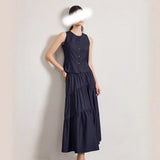 Imitation Cowboy Sleeveless Vest Skirt Suit Lady Summer New Set Of Fashion Wear