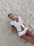 2025 Spring And Summer Women's Fashion Set Comfortable Leisure Vacation Sleeker Shorts Women's Island Vacation