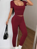 Dili Sports Yoga Pure Color Two-Piece Suit Women's Clothing 2025 Spring And Summer