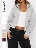Dili Senior Simple Fashion Long-Sleeved Pure Color Wool Weaving Women's Clothing 2025 Autumn And Winter