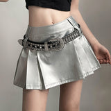 2025 Spring And Summer New Women's Solid Color Body Street Fashion High-Rise Half-Folded Skirt 68HZ