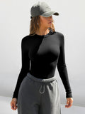 2025 New Y2K Clothes Threaded Long-Sleeved T-Shirt Women Wear Out-Of-Body Shoulder Hottie Shirt Pure Desire