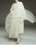 Spring 2026 White Moonlight Temperament A Word White Half-Dress Female Net Yarn Long Skirt Atmosphere Multi-Season