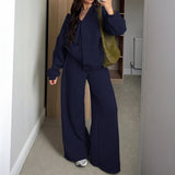 Dili Vacation With Long-Sleeved Coat Trousers Two Sets Of Women's Clothing 2025 Autumn And Winter