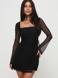 Ebay Women's New High-End Horn Sleeve Mesh Tau Horn Shaved Babes Beautiful Delicate Elegant Dress Dress Dress Girl