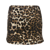 INS 2025 New Women's Solid Color Body Street Fashion Low-Waist Leopard Half-Body Skirt 68HZ