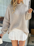 Dili Leisure Long-Sleeved High-Necked T-Shirt Sweater Women's Clothing 2025 Autumn And Winter