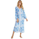 Autumn And Winter Lady Home Dress Dress Print Long Sleeve Cover Home Open Skirt Girl