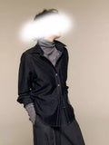 Free Ironing Drop Soft TR Denim Retro Line Denim Shirt Three Seasons Can Be Paired With Top