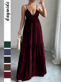 Dili Elegant Temperament Slings With Bra Long Skirt Dress Women's 2025 Autumn And Winter