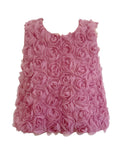 Three-Dimensional Rose Summer New French Sleeveless Vest Small Holiday Short Top Woman