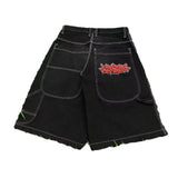 Workwear JNCO Embroidered Jeans Male Hip Hop Retro Loose Legs 68HZ