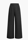 White Commuting Style Suit Pants Women Fashion High-Waisted Leisure Pants Loose Simple Drag Trousers 68HZ