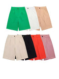2025 Women's New Commuting Style Solid Color Simple Fashion Loose-Fitting Five-Point Suit Women's Pants
