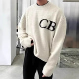 Trendy Cole Buxton Solid Color Round-Neck Sweater Men And Women CB Logo Knitted Jersey 68HZ