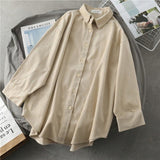 New Wicked Shirt Woman Y2k Long-Sleeved Folded Shirt Korean Long-Sleeved Bat Sleeves 68HZ