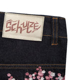 Trend Brand Derschutze Plum Embroidery Jeans Men Loose Personality Street Straight Pants 68HZ