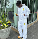 Casual Loose Gray Hoodie Set Autumn And Winter New Zipper Sweatshirt Casual Sweatpants 68HZ