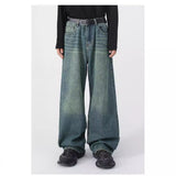 Vintage Purple Jeans Men's Niche High-End Straight-Legged Casual Drag Long Pants New 68HZ