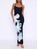 Dili Temperament Elegant Wind Small Sling Print Dress Dress Women's Dress 2025 Summer