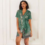 Autumn And Winter Lady Long Sleeves Lace Splicing Fake Door Fumice Home Clothes Pyjamas Woman