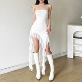 2025 Spring New Women's Clothing Pure Color Repair Height Waist Fashion Collar Tsets Dress Women 68HZ
