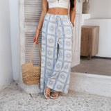 Dili Women's Clothing 2025 Spring And Summer Bominigian Cotton Prints Casual Trousers