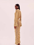 Knitted Long Dress 2025 Spring And Autumn New V-Neck Fashion Style Dress