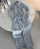 Y2K Camouflage Short Hoodie Hoodie Women Street Hot Girls Trousers Loose Leisure Sports Suit 68HZ