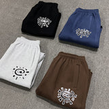 Trendy Brand ADWYSD Solar Roll Plus Velvet Trousers Couple Street Hip-Hop High Street Casual Sweaters 68HZ