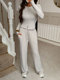 Dili Holiday Wind Shirt Straight Trousers Two Sets Of Women's Clothing 2025 Autumn And Winter