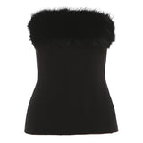 Women's Clothing 2025 Autumn New Word For Christmas Plush Irregular Waist Top Sleeves Women 68HZ