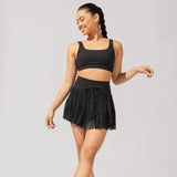 Women's Half-Dress Skirts Anti-Walking Summer New High-Waisted T-Shirt With Mesh Yarn Bony Skirts Babes