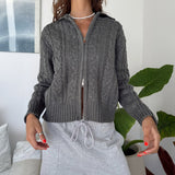 Dili Leisure Commuting Wind Long-Sleeved Pure Color Sweater Women's Wool Weaving Women's Clothing 2025 Autumn And Winter