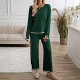 Dili Casual Simple Style Straight Through Pants Solid Long-Sleeved Women's Suit Women's Clothing 2025 Spring And Summer