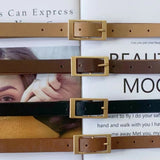 Pearl Gold Rectangular Needle Buckle Width 1.8Cm Long 100CM Belt Women's Jeans Belt PU Belt