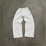 Trendy Casual Trousers Men's Y2k High Street Design Sense Of Leisure Pants Loose Bouquet Foot Trousers 68HZ