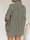 Dili Holiday Striped Shirt Shorts Two-Piece Women's Winter 2025