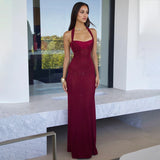 2025 New Women's Sexy Bare Back To The Waist Of The Fishtail Dress Temperament Of High-End Feel Dress