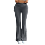 Dili Women's Clothing 2025 Autumn And Winter Comfortable Casual And Casual Solid Color Repair Trousers
