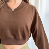 Women's Clothing Long-Sleeved Casual Solid-Colored Tat 68HZ