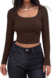 2025 New Explosion Thread Pit Strip Repair Short Long-Sleeved Square T-Shirt Girl
