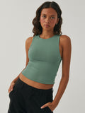 New Y2K Sexy Umbilical Women's Sleeveless Round-Necked Hand-Over Bm Top