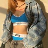New Women's Clothing In Autumn And Winter 2025 Is Wearing A Colorful Umbilly Fashion Sling Vest Shorts Two-Piece Set Of Women 68HZ