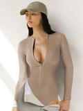 2025 Women's Jumpsuit Tight Knit Shirt Women's Jump-Up Three-Point Trousers