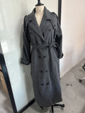 New Autumn And Winter Korean Version Of The Double Buckle Collar Of The Son's Long Coat