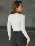 Y2K Dress Wearing Hollow Deep V-Neck Long Sleeves Shoulder T-Shirt Women's Tight Waist Design Top